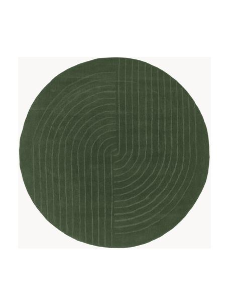 Tapis rond en laine tuftée main Mason, 100 % laine, certifiée RWS

Les tapis en laine peuvent perdre des fibres lors des premières semaines et des peluches peuvent se former, ce phénomène est naturel et diminue à mesure de votre usage et du temps, Vert foncé, Ø 200 cm (taille L)