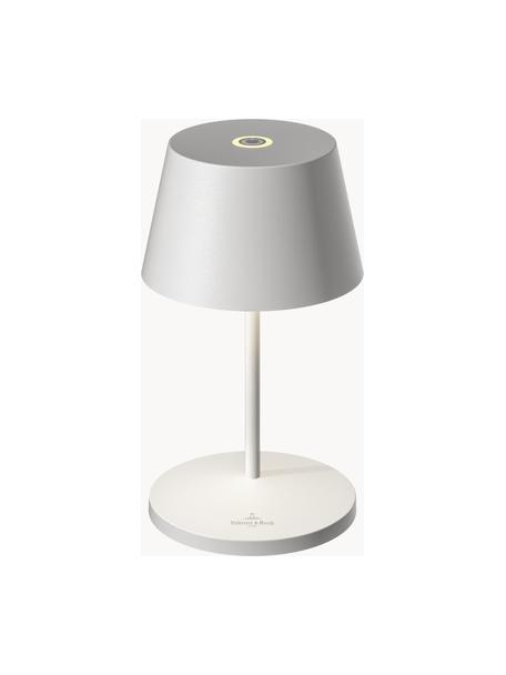 Lampada da esterno portatile a LED con luce regolabile Seoul, Lampada: alluminio rivestito, Bianco opaco, Ø 11 x Alt. 20 cm