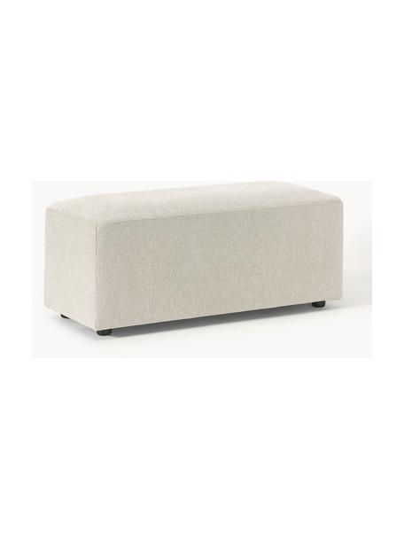 Pouf XL Melva, larg 116 x prof. 42 cm, Tissu beige clair, larg. 116 x prof. 42 cm