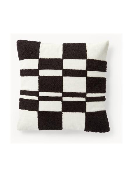 Housse de coussin 45x45 avec motif à carreaux tuftés Scout, 100 % coton

Le matériau est certifié STANDARD 100 by OEKO-TEX®, 21.HIN.47113, Hohenstein, Blanc cassé, noir, larg. 45 x long. 45 cm