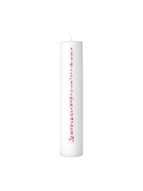 Ručně vyrobená adventní svíčka Rustic, Vosk, Bílá, Ø 5 cm, V 25 cm
