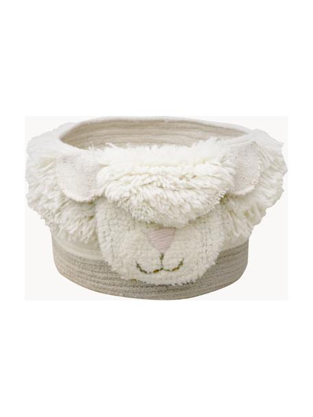 Opbergmand Sheep, Mand: 100% wol, Lichtbeige tinten, B 30 x H 27 cm