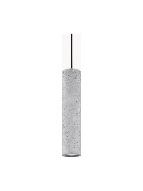 Kleine hanglamp Fadre van beton, Lampenkap: beton, Lichtgrijs, Ø 7 x H 30 cm