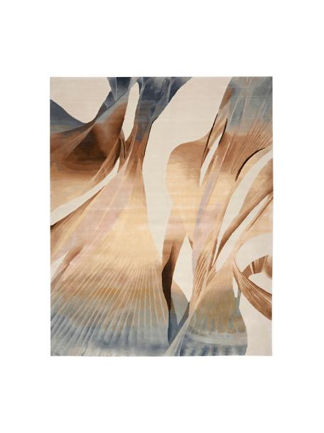 Handgewebter Kurzflor-Teppich Prismatic mit Hoch-Tief-Effekt, Grautöne, Beigetöne, Brauntöne, B 170 x L 230 cm (Größe M)