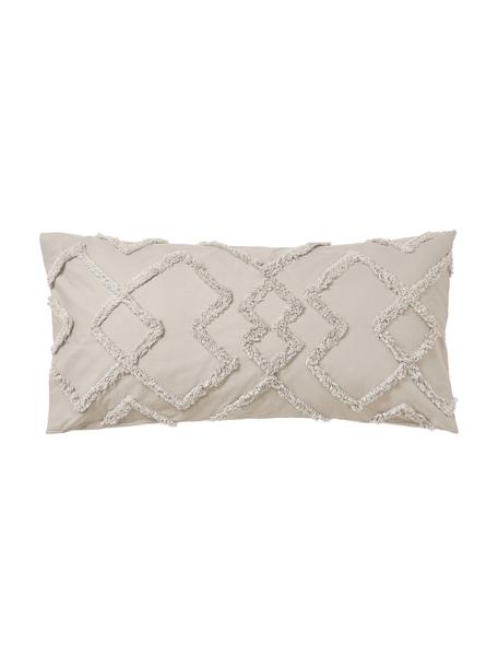 Taies d'oreiller en percale de coton à motifs tuftés Faith, 2 pièces, Beige, larg. 40 x long. 80 cm