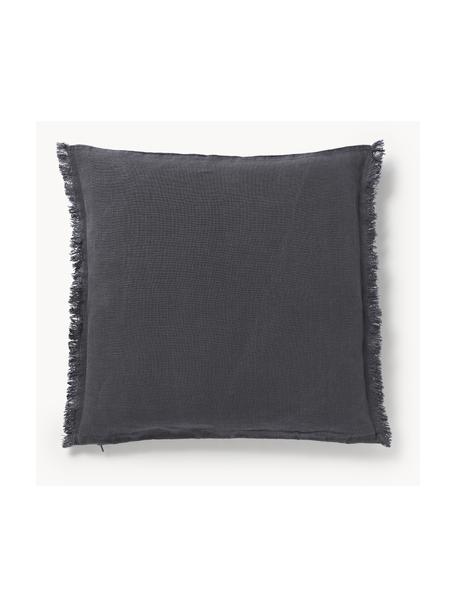 Housse de coussin pur lin avec franges Luana, 100 % pur lin

Le lin est naturellement doté d'un toucher plutôt rugueux et d'un aspect froissé
Sa résistance élevée au accrocs lui confère robustesse et longévité, Anthracite, larg. 50 x long. 50 cm