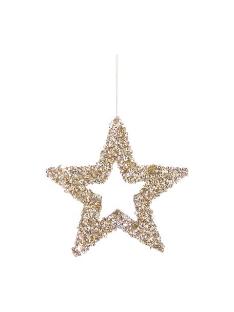 Závěsná dekorace Shining Star, Bavlna, Šampaň, Š 25 cm, V 25 cm