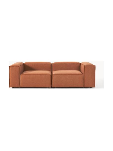 Sofá modular Lennon (3 plazas), Tapizado: poliéster Alta resistenci, Estructura: madera contrachapada de p, Patas: plástico, Tejido terracota, An 238 x F 119 cm