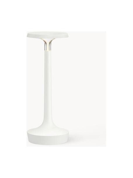 Kleine mobile LED-Tischlampe Bon Jour, dimmbar, Kunststoff, Weiss, Ø 11 x H 27 cm