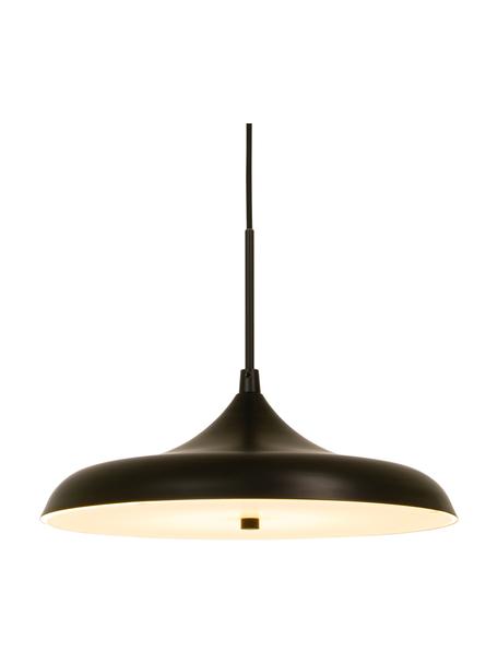 Dimbare LED hanglamp Sigma in zwart, Lampenkap: gecoat metaal, Baldakijn: kunststof, Zwart, Ø 40 x H 30 cm