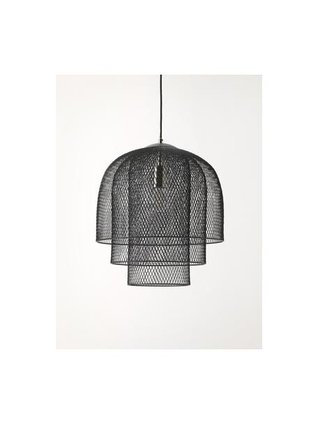Závesná kovová lampa Louie, Čierna, Ø 40 x V 43 cm