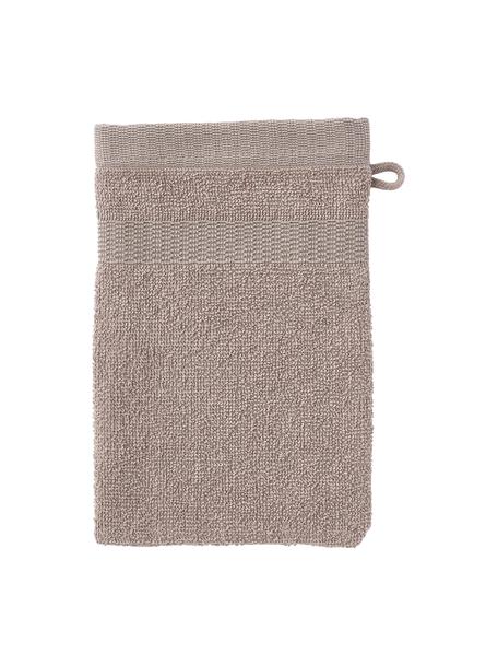 Rękawica kąpielowa z bawełny Camila, 2 szt., Taupe, S 16 x W 22 cm