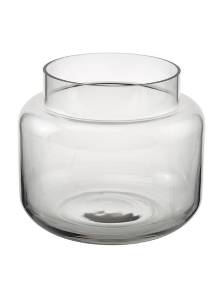 Glazen vaas Lasse in grijs, Glas, Grijs, transparant, Ø 16 x H 14 cm