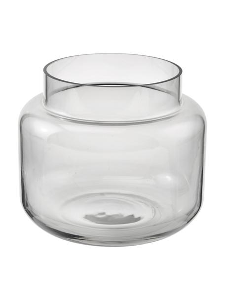 Glas-Vase Lasse in Grau, Glas, Grau, transparent, Ø 16 x H 14 cm