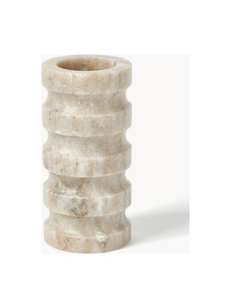 Marmor-Vase Rio, Marmor, Hellbeige, marmoriert, Ø 7 x H 14 cm