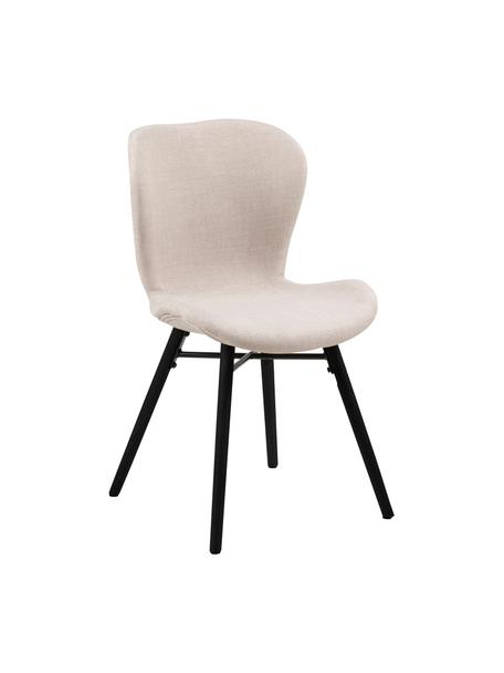 Čalouněné židle Batilda, 2 ks, Béžová, černá, Š 47 cm, H 53 cm