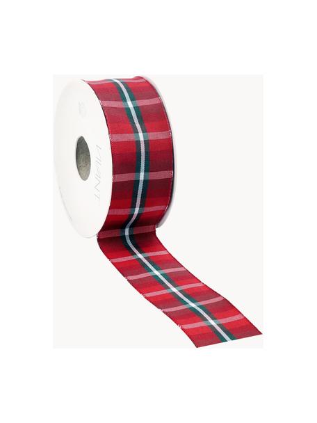 Dárková stuha Scotch, 98 % polyester, 2% poniklovaný drát, Červená, bílá, zelená, Š 4 cm, D 1500 cm
