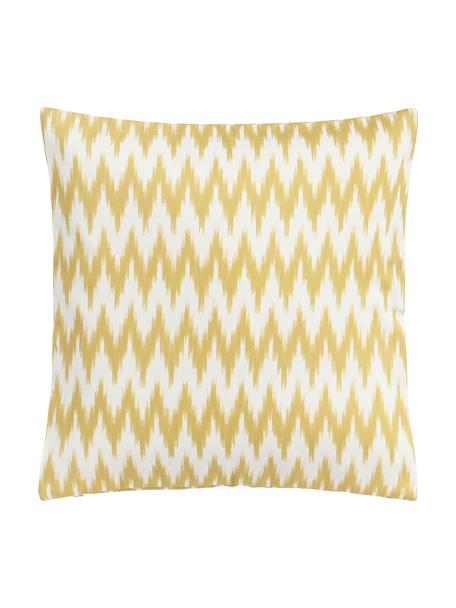 Housse de coussin 40x40 d'extérieur motif ikat Maillot, 100 % acrylique

Le matériau est certifié STANDARD 100 OEKO-TEX®, 2016OK0494, Jaune, larg. 40 x long. 40 cm
