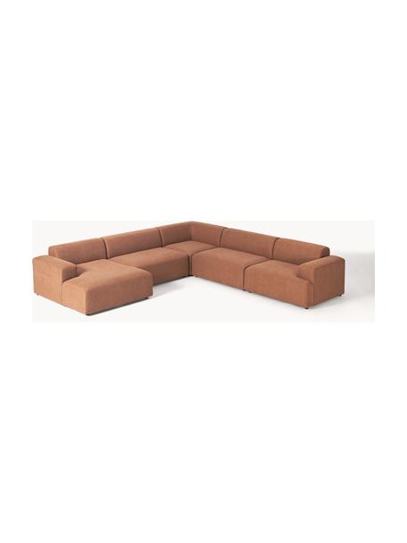 Sofá rinconera longue Melva, Tapizado: 100% poliéster Alta resis, Estructura: madera de pino y abeto ma, Patas: plástico., Tejido turrón, An 339 x F 339 cm, chaise longue derecha