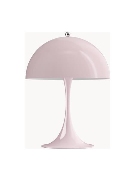 Lampa stołowa LED z funkcją przyciemniania Panthella, W 34 cm, Stelaż: aluminium powlekane, Jasnoróżowe szkło akrylowe, Ø 25 x 34 cm