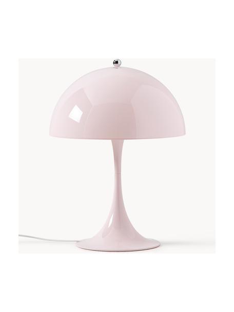 Lampada da tavolo a LED con luce regolabile e timer Panthella, alt. 34 cm, Paralume: vetro acrilico, Struttura: alluminio rivestito, Vetro acrilico rosa chiaro, Ø 25 x Alt. 34 cm