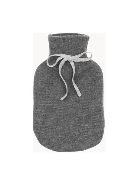 Bouillotte en cachemire Florentina, Gris foncé, gris clair, larg. 19 x long. 30 cm