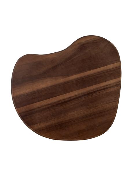 Tagliere in legno di acacia dalla forma organica Savin, 39x35 cm, Legno di acacia, Marrone scuro, Lung. 39 x Larg. 35 cm