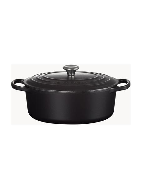 Ovale braadpan Signature Collection uit gietijzer, Geëmailleerd ijzer, Zwart, B 27 cm x H 15 cm, 4,1 L