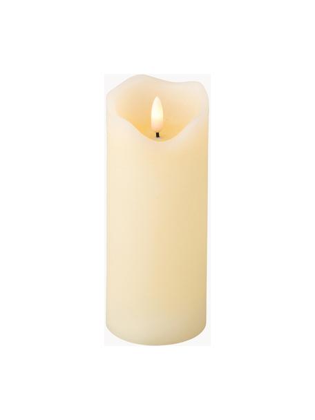 Bougies piliers en cire LED Bona, haut. 17 cm, 2 pièces, Cire, Blanc crème, Ø 7 x haut. 17 cm