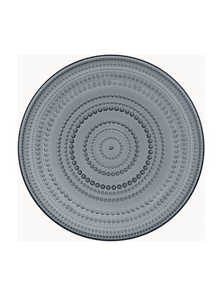 Piatto da portata Kastehelmi, Vetro, Grigio scuro trasparente, Ø 31 cm