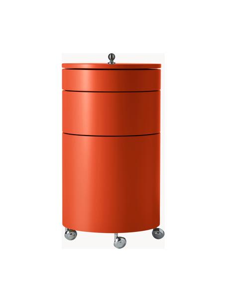 Caisson roulant rond Barboy, design Verner Panton, Orange, mat, Ø 38 x haut. 73 cm