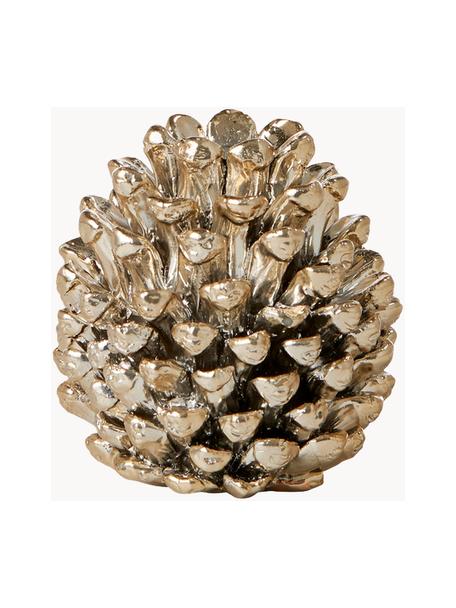 Handgemaakte kandelaar Cone, Kunststof, Goudkleurig, Ø 6 x H 6 cm