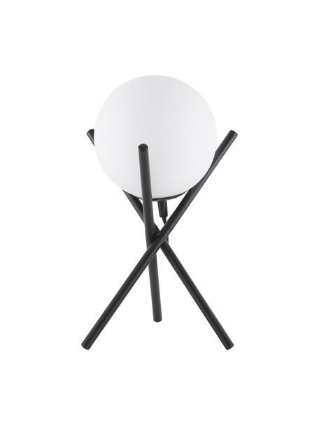 Petite lampe à poser trépied Erik, Blanc, noir, Ø 15 x haut. 33 cm