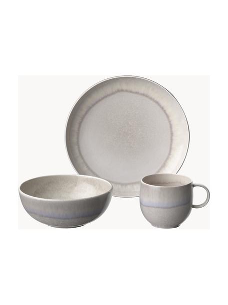 Set de desayuno de porcelana Perlemor Sand, 2 comensales (6 pzas.), Porcelana Premium, Naranja, morado, 2 comensales (6 pzas.)