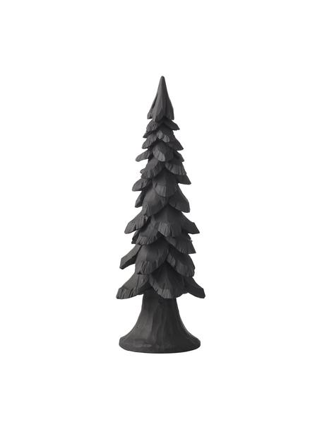 Figura decorativa artesanal pino Yodel, Poliresina, Negro, Ø 11 x Al 34 cm