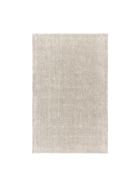 Handgeweven laagpolig vloerkleed Mansa, 56% wol, RWS-gecertificeerd, 44% viscose, Beige, crèmewit, B 120 x L 180 cm (maat S)