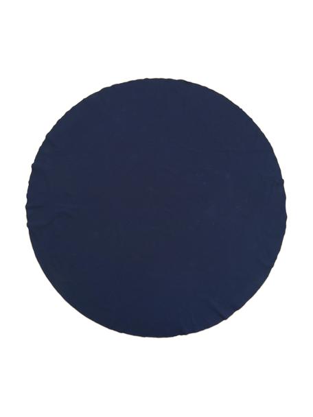 Katoenen tafelkleed Wilhelmina, 100% katoen, Donkerblauw, Ø 200 cm