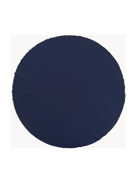 Tovaglietta americana rotonda Wilhelmina, 100% cotone, Blu scuro, 6-8 persone (Ø 200 cm)