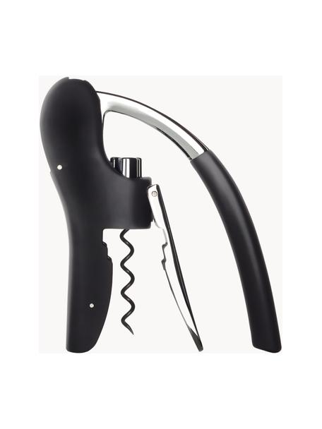 Sacacorchos automático Leverman, Plástico, metal cromado, Negro, plata, An 14 x Al 15 cm