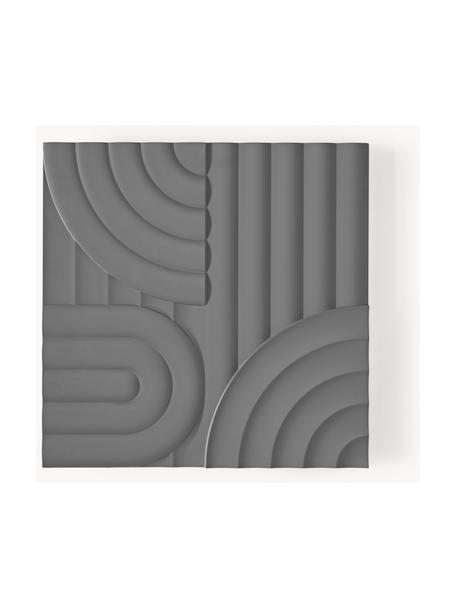 Decorazione da parete Massimo, Pannello di fibra a media densità (MDF), Grigio scuro, Larg. 80 x Alt. 80 cm