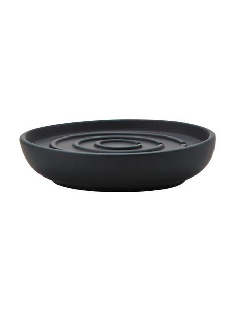 Porte-savon en porcelaine Nova One, Porcelaine, Noir, Ø 11 x haut. 3 cm