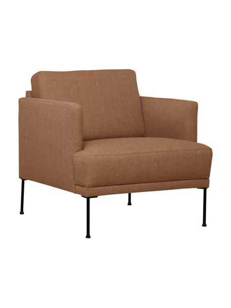 Kreslo s kovovými nohami Fluente, Nugátová, Š 74 x H 85 cm
