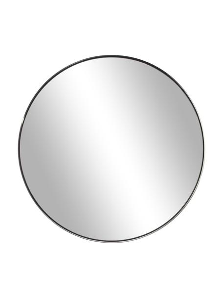 Runder Wandspiegel Lacie mit silbernem Metallrahmen, Rahmen: Metall, beschichtet, Rückseite: Mitteldichte Holzfaserpla, Spiegelfläche: Spiegelglas, Silberfarben, Ø 55 cm