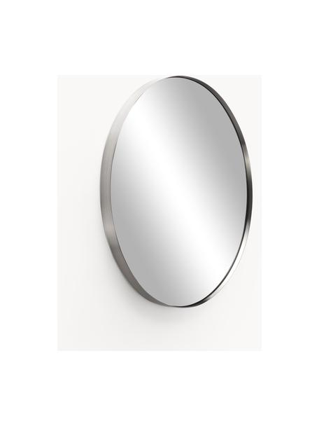 Okrągłe lustro ścienne z metalową ramą Lacie, Odcienie srebrnego, Ø 55 cm