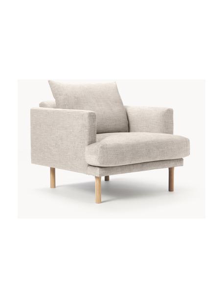 Sofa-Sessel Adrian, Bezug: 47 % Viskose, 23 % Baumwo, Gestell: Sperrholz, Füße: Eichenholz, geölt Dieses , Webstoff Hellbeige, B 90 x T 95 cm