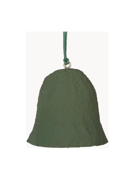 Ciondoli per albero di Natale Pulp 4 pz, Polpa di cotone, Verde scuro, Ø 6 x Alt. 6 cm