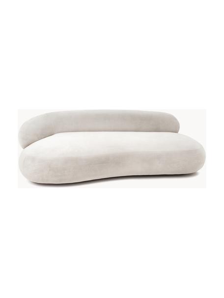 Divano curvo 3 posti Alba, Rivestimento: 97% poliestere, 3% nylon , Struttura: legno massiccio di abete , Piedini: plastica, Tessuto crema, Larg. 235 x Prof. 114 cm, schienale a sinistra