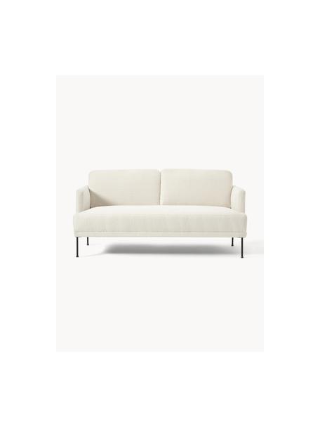 Teddy-Sofa Fluente (2-Sitzer), Bezug: 100% Polyester (Teddyfell, Gestell: Massives Kiefernholz, Füße: Metall, pulverbeschichtet, Teddy Off White, B 166 x T 85 cm