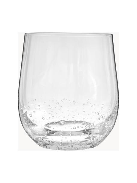 Bicchiere in vetro soffiato Bubble 4 pz, Vetro soffiato, Trasparente, Ø 9 x Alt. 10 cm, 250 ml
