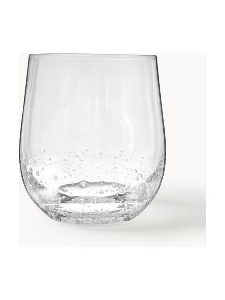 Verres à eau soufflés bouche Bubble, 4 pièces, Verre, soufflé bouche, Transparent, Ø 9 x haut. 10 cm, 250 ml